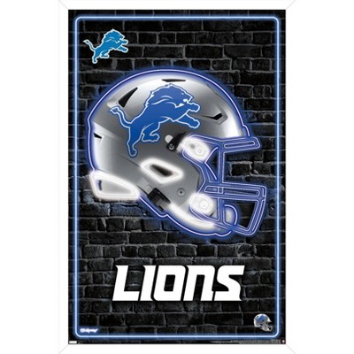 NFL Detroit Lions - Neon Helmet 23 Poster