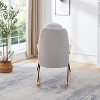 CAVINAS Accent Chair Rocking Chair with Adjustable Headrest Pillow Upholstered Glider Rocker Comfy Chair - 4 of 4