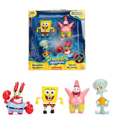 Set of 4 Diecast Figures "SpongeBob SquarePants" (1999-Current) TV Series "Metalfigs" Series Diecast Models by Jada