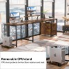 Aheaplus L-Shaped Desk with File Drawer, Reversible Computer Desk with Power Outlet and LED Strip, Corner Writing Desk with Monitor Stand - 4 of 4