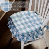 Annie Buffalo Check Blue Ruffled Chair Pad 16.5x18 - 3 of 4