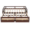 Sapphtopaz Wooden Twin Size Daybed Bed Frame with Trundle Bed Extendable Platform Bed Frame Sofa Bed for Bedroom,No Box Spring Needed - 2 of 4