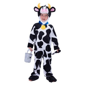 SYNCFUN Infant Toddler's Halloween Costume Cow Pajamas Costume for Halloween Dress Up Party - S - 1 of 4