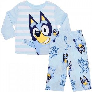 Kids Bluey Long Sleeve All Over Print 2-Piece Pajamas - Toddler 4T - 1 of 3
