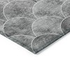 Gray Charcoal And Ivory Abstract Washable Indoor Outdoor Area Rug - 4 of 4