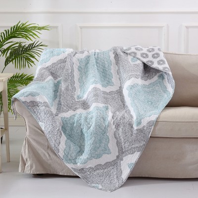 Montclair Medallion Quilted Throw - Levtex Home : Target