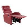 Contemporary Faux Leather Recliner Chair with Foam Padding and Manual Recline for Living Room - 2 of 4