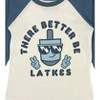 Boy's There Better Be Latkes Baseball Tee - TINY WHALES - 2 of 2
