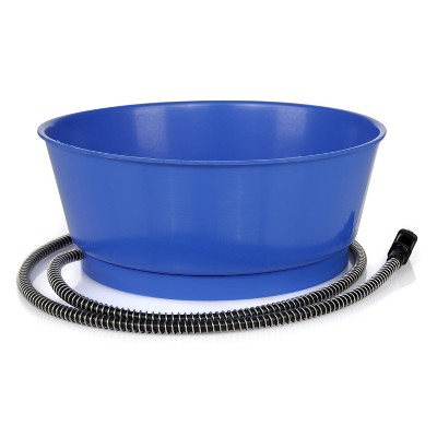 Blue Electric Heated Pet Water Bowl with Thermostatic Control