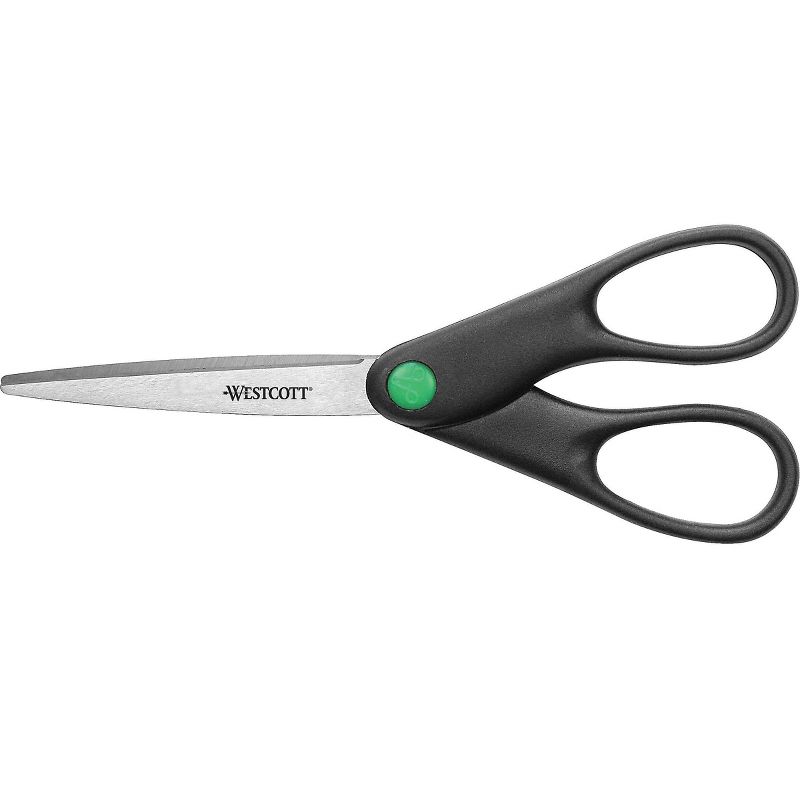 Westcott KleenEarth Recycled Stainless Steel Scissors 7" Long Black 44218, 2 of 4