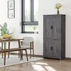 64" 4-Door Kitchen Pantry, Freestanding Storage Cabinet with 3 Adjustable Shelves for Kitchen - 2 of 4