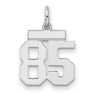 Black Bow Jewelry Sterling Silver, Athletic Collection, Small Polished Number 85 Pendant - 1 of 3