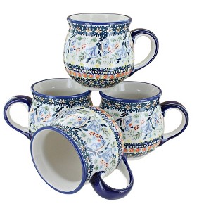 Blue Rose Polish Pottery K090-4 Manufaktura Bubble Mug Set - 1 of 1