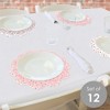 Big Dot of Happiness Pink Rose Gold Birthday - Happy Birthday Party Round Table Decorations - Paper Chargers - Place Setting For 12 - image 2 of 4