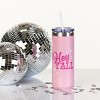 Totalee Gift Hey Y’all Tumbler w/ Straw Metal Pink 18 oz - 2 of 2