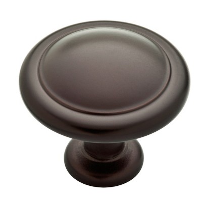 Franklin Brass 25pk 1-1/4" (32mm) Round Ringed Knob Dark Bronze