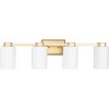 Progress Lighting Estrada 4-Light Vanity Light, Brushed Gold, Opal Glass - 3 of 3