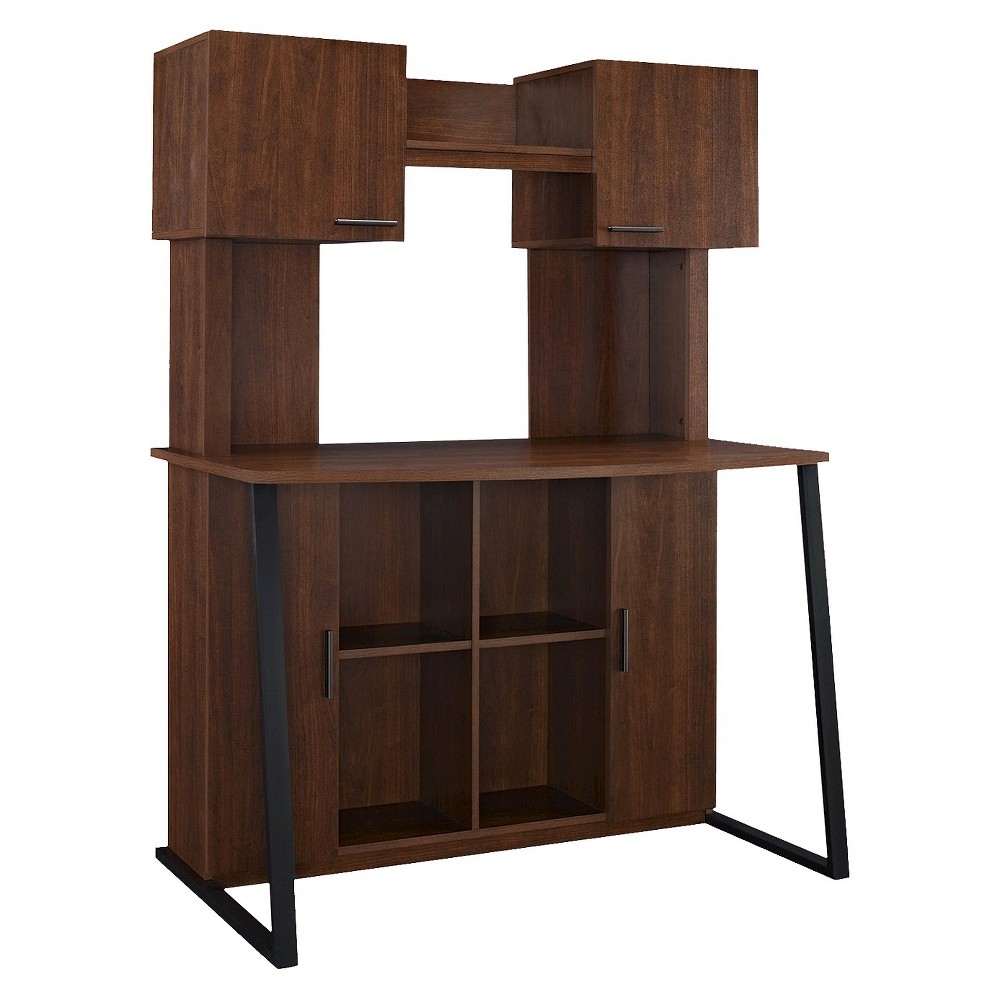 UPC 029986981905 product image for Computer Desk: Ameriwood Computer Desk with Hutch and Storage Red- | upcitemdb.com