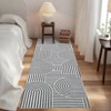 Modern Machine Washable Abstract Area Rug Non Slip Non Shedding Soft Striped Floor Cover Low Pile Foldable Accent Indoor Rug for Living Room Bedroom - 3 of 4