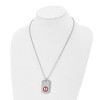 Black Bow Jewelry Stainless Steel Brushed Dog Tag Medical Necklace - 22 Inch - 3 of 4