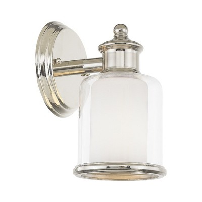 Polished Nickel 1-Light Outdoor Wall Sconce
