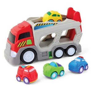 Kidoozie Lights 'n Sounds Transporter Truck Ages 18 months + Car Carrier Hauler Toddler Preschool - 1 of 4