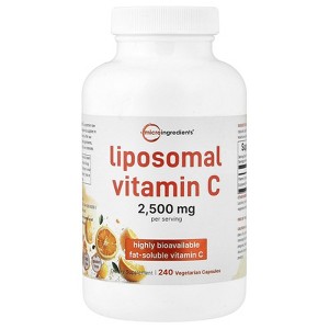 Micro Ingredients Liposomal Vitamin C, 240 Vegetarian Capsules (625 mg per Capsule) - 1 of 4