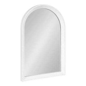 20" x 30" Hartman Wood Framed Arch Wall Mirror White - Kate & Laurel All Things Decor