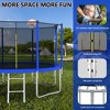 KWPZQEB Trampoline for Kids, Outdoor Kids Trampoline w/ Safety Enclosure & Ladder, Heavy Duty Jumping Mat w/ Basketball Hoop for Backyards, 8/12/14FT - 2 of 4