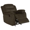Velvet Glider Recliner with Padded Arms, Split Back and Smooth Gliding Motion - 4 of 4