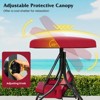 Tangkula 3-Seat Patio Swing w/ Canopy & Removable Cushions & Side Pockets Stand - 4 of 4