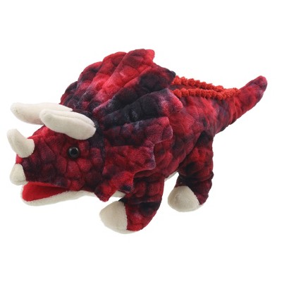 The Puppet Company Baby Dinos Puppet, Triceratops, Red