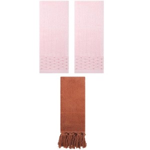 REGALWOVEN 3 Packs Solid Cotton Absorbent Soft Bathroom Hand Towel 14" x 30" - 1 of 4