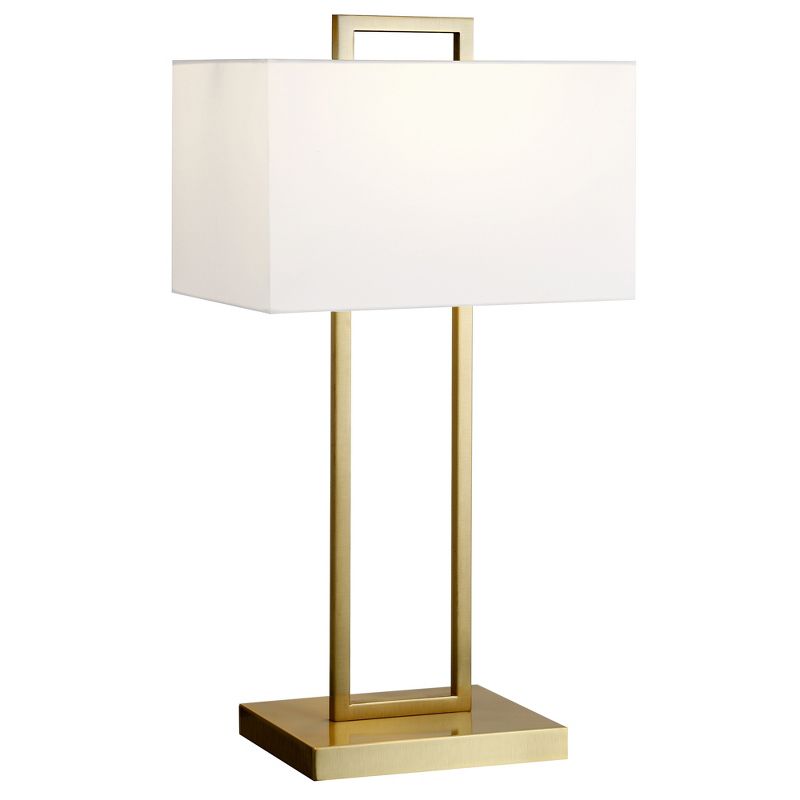 Hampton & Thyme 28" Tall Table Lamp with Rectangle Fabric Shade, 1 of 9