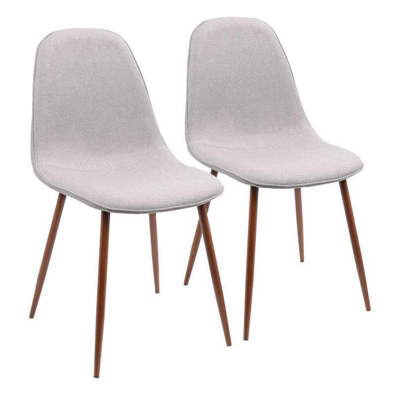 Set of 2 Pebble Mid-Century Modern Dining Accent Chairs - LumiSource, 1 of 14