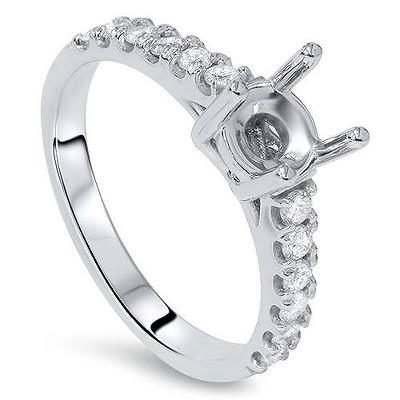 Pompeii3 1/2ct SI Diamond Engagement Ring Mount 14K White Gold