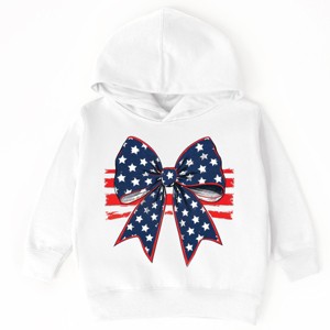 The Juniper Shop Coquette Patriotic Bow Toddler Hoodie - 1 of 4