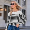 Women's Chic Cinched Waist Striped Knit Sweater - Cupshe - 2 of 4
