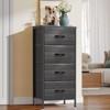ELJGET Wooden Cabinet multi-purpose storage with multiple drawers, suitable for kitchens, offices, hallways, bedrooms, and living rooms - 3 of 4