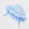 Baby Girls' Gingham Bucket Hat - Cat & Jack™ Blue - 2 of 3