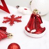 80ct Christmas Ball Ornaments Set, Red & White Shatterproof Xmas Tree Decor Ball Ornaments - 2 of 4
