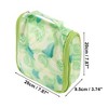 Unique Bargains Women's Flowers Travel Organizer Toiletry Bag Green 1 Pc - 2 of 3