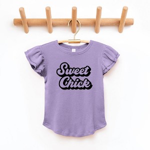 The Juniper Shop Sweet Chick Toddler Flutter Sleeve Tee - 1 of 2