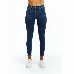 Women's High Rise Fray Hem Skinny Jeans - tractr - 1 of 1