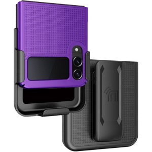 Nakedcellphone Slim Case and Belt Clip Holster Combo for Samsung Galaxy Z Flip 4 (SM-F721, 2022) - 1 of 4