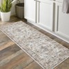 Washable Vintage Oriental Rug Non Slip Low Pile Rug Soft Throw Floor Cover Retro Printed Foldable Indoor Carpet for Living Room Bedroom Nursery - 3 of 4