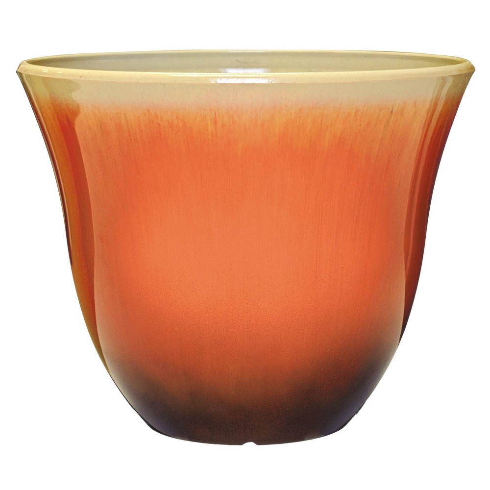 Photos - Flower Pot Set of 2 Honeysuckle 13" Contemporary Resin Planter Medium Sized Pot for Indoor and Outdoor Use by Classic Home and Garden