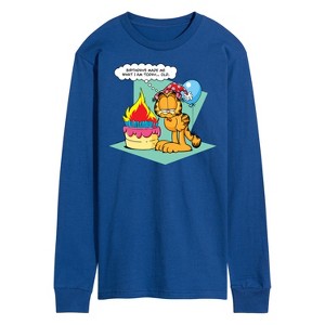 Men's - Garfield - Birthday's Make Me Old Long Sleeve Graphic T-Shirt - 1 of 4