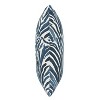 18"x18" Polyester Washed Zebra Square Throw Pillow Blue - Skyline Furniture: Indoor Comfort, Zipper Closure - 2 of 4