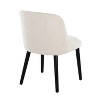 LumiSource Set of 2 Rina Fabric Chair Black Wood - 4 of 4